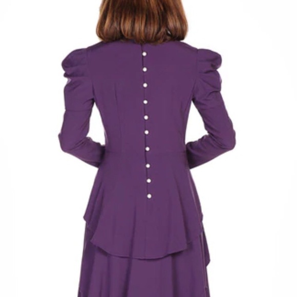 💜Victorian Romance Dress Top Purple💜 - Picture 5 of 7